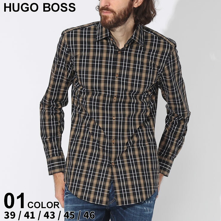 クーポン利用でさらに1000円OFF ヒューゴボス シャツ HUGO BOSS メンズ チェックシャツ カジュアルシャツ 長袖シャツ チェック柄 コットン 長袖 ブランド トップス 大きいサイズあり HB50496168 sale_1_c