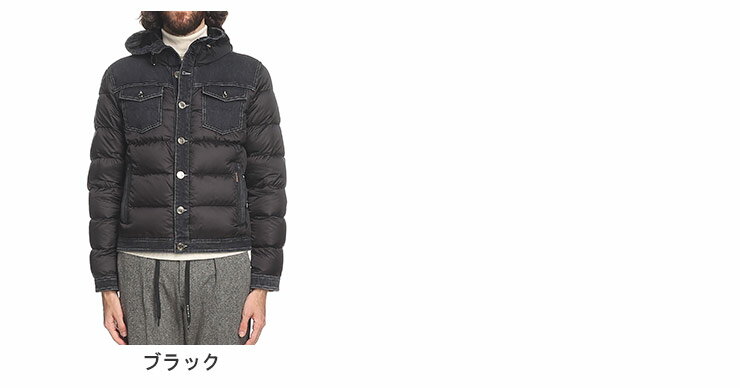 【最大7,000円OFFクーポン配布】ムーレー ダウンジャケット MOORER メンズ ダウン デニム切り替え ボンバージャケット TURATO106S ブランド アウター ジャケット ブルゾン フード 大きいサイズあり MRTURATO106S
