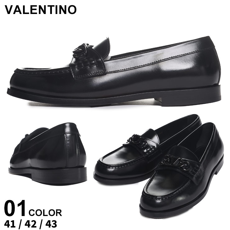 ヴァレンティノ ローファー VALENTINO メンズ シューズ Vロゴチェーン クロ 黒 ブランド 靴 ビジネス フォーマル 革靴 レザー 大きいサイズあり VL3Y2S0G03GIS SALE_4_b