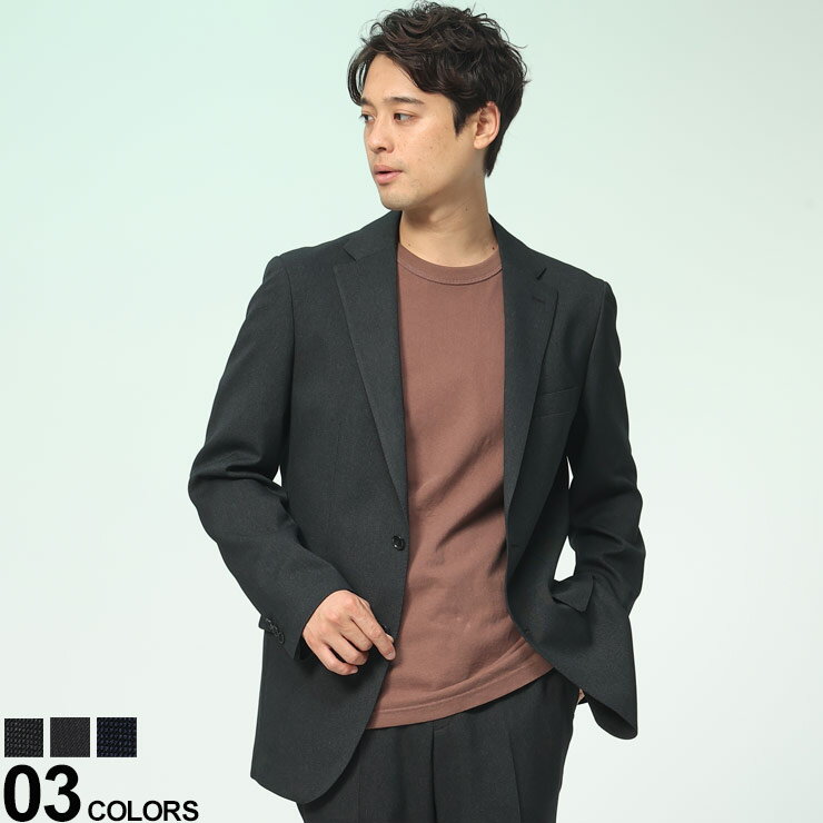 乐天商城 - HYBRIDBIZ (ハイブリッドビズ) ストレッチ シングル ジャケット 【すごいらく】メンズ ビジネス 紳士 アウター ジャケット テーラード シンプル 612320223A409