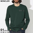 モンクレール トップス メンズ モンクレール Tシャツ 長袖 MONCLER GRENOBLE メンズ ロンT リバースロゴ クルーネック ミドリ 緑 ブランド トップス 大きいサイズあり MCGN8D000028392