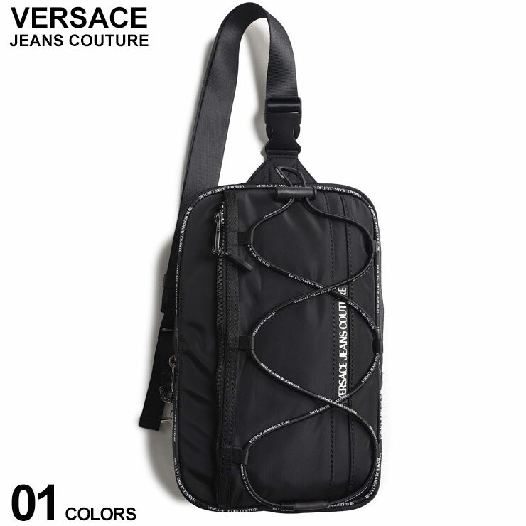 ヴェルサーチェ バッグ VERSACE JEANS COUTURE メンズ ボディバッグ ショルダーバッグ ナイロン ロゴ クロ 黒 ブランド 鞄 レディース ベルサーチ VC75YA4B55ZS929 SALE_5_a