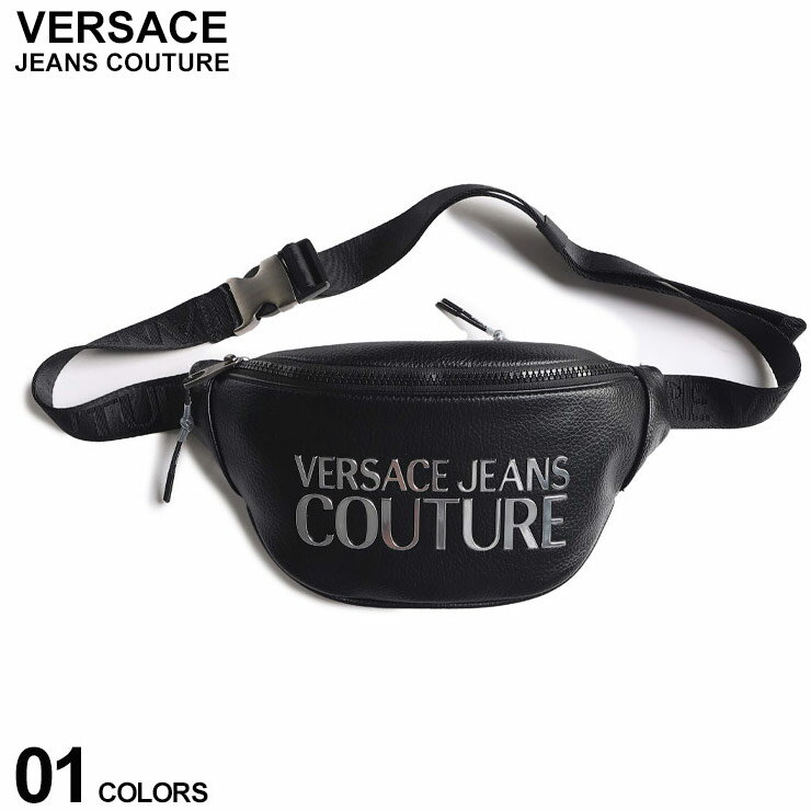 ヴェルサーチェ バッグ VERSACE JEANS COUTURE メンズ ボディバッグ ウエストバッグ BIGロゴ 黒 クロ ブランド メンズ 鞄 レディース ベルサーチ VC75YA4B71ZG128 SALE_5_a
