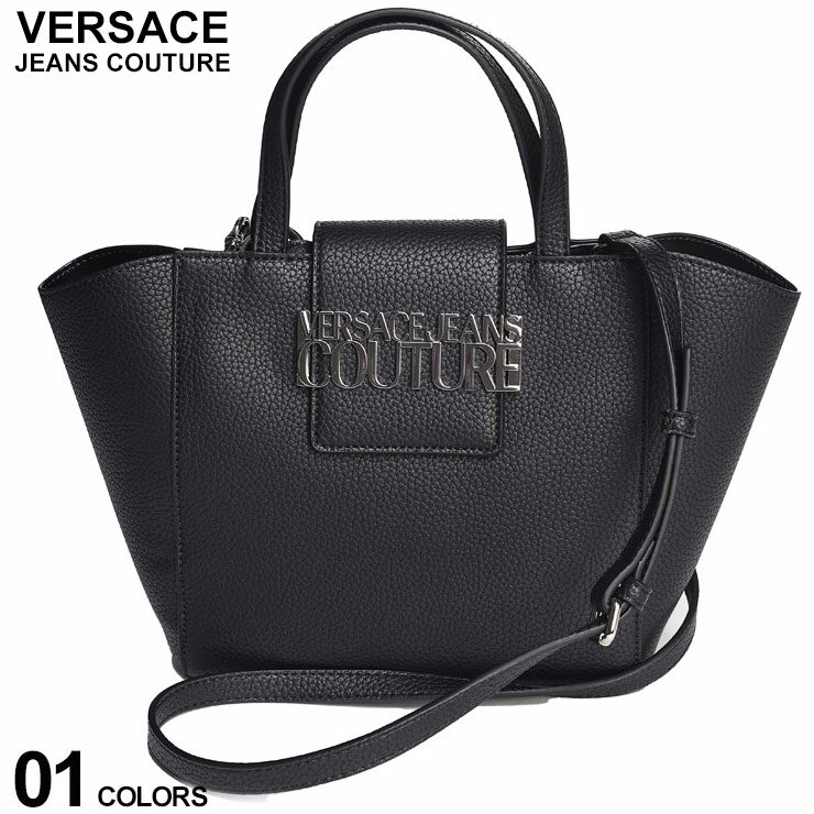 ヴェルサーチェ バッグ VERSACE JEANS COUTURE レディース ハンドバッグ ショルダーバッグ ロゴ 2WAY ミニポーチ付き 黒 クロ ブランド 鞄 トートバッグ ミニバッグ ベルサーチ VCL75VA4BB5 SALE_5_a