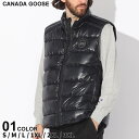 カナダグース ダウンベスト CANADA GOOSE メンズ ダウン ジレ 胸ロゴ フルジップ CROFTON BLACK DISC クロフトン クロ 黒 ブランド アウター スタンド 防寒 大きいサイズあり CG2229MB