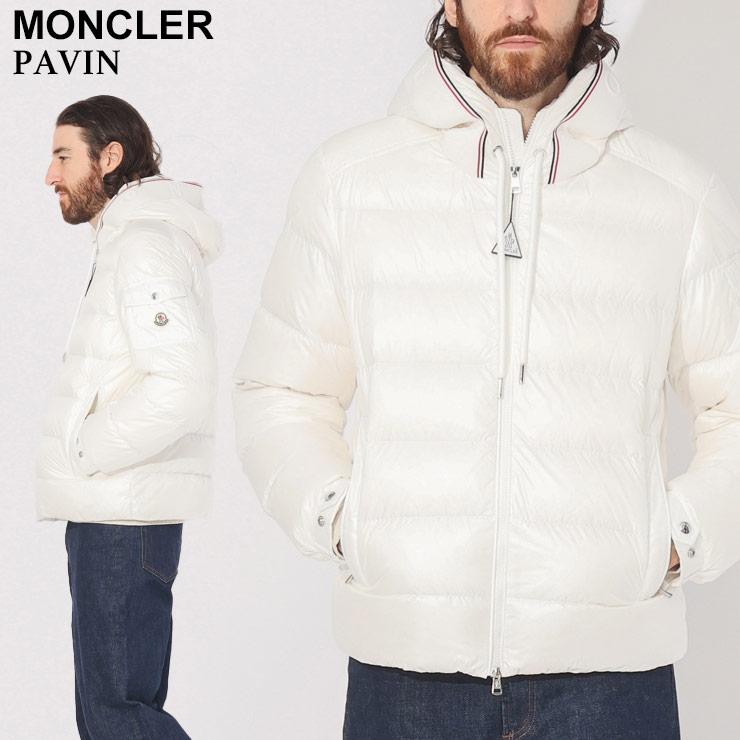 モンクレール ダウンジャケット メンズ MONCLER ダウン ショートダウン アウター ロゴ PAVIN 白 シロ ブランド ブルゾン ジャケット 撥水 軽量 レギュラーフィット 大きいサイズあり MCPAVIN3