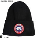 カナダグース ニット帽 メンズ ◆エントリーでさらにポイント+4倍◆カナダグース ニットキャップ メンズ CANADA GOOSE 黒 クロ ウール ロゴワッペン ブランド 男性 帽子 ニット帽 ビーニー メリノウール ロゴ レディース CG6936M