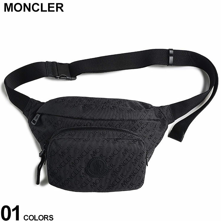 モンクレール バッグ MONCLER メンズ ウエストポーチ ボディバッグ ロゴ ジップ クロスボディ Durance デュランス クロ 黒 ブランド 鞄 撥水 レディース MC5M00005M2155 sale_8_a