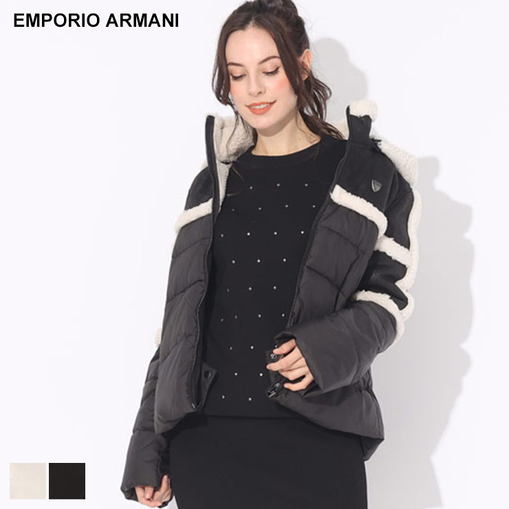 アルマーニ アウター EMPORIO ARMANI EA7 エンポリオアルマーニ レディース ジャケット 中綿 ベージュ クロ 黒 ブランド アウター ブルゾン パーカー 大きいサイズあり EA7L6RTB15TNAWZ