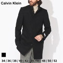 ◆エントリーでさらにポイント+4倍◆カルバンクライン コート Calvin Klein メンズ ウールコート ビジネスコート MAYDEN 黒 クロ ブランド アウター ビジネス フォーマル ウール混 大きいサイズあり CKMDYNO7AHXF3