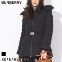 バーバリー ダウン BURBERRY レディース ダウンジャケット ベルテッドダウン パファージャケット クロ 黒 ブランド アウター ジャケット ブルゾン スリムフィット 大きいサイズあり BBL8072137