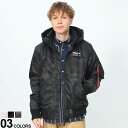 ALPHA INDUSTRIES INC (At@C_Xg[Y) T[Cg tWbv  WPbg HOODED RIB JACKETY j gbvX AE^[ u] p[J[ ~^[ TA1672076