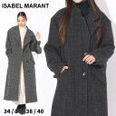 イザベルマラン イザベルマラン コート ISABEL MARANT SABINE レディース ロングコート ウールコート ダブル ブランド アウター ヘリンボン ツイード ウール 大きいサイズあり IMLA0102FAA3D17