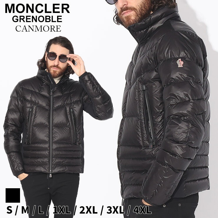 モンクレール モンクレール ダウン メンズ MONCLER GRENOBLE ダウンジャケット ショートダウン ロゴ CANMORE キャンモア クロ 黒 ブランド スタンド ジャケット ブルゾン レギュラーフィット 大きいサイズあり MCGNCANMORE3