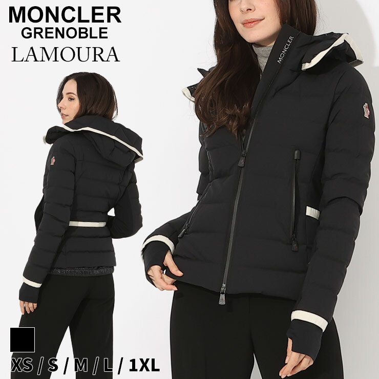 モンクレール ダウン レディース MONCLER GRENOBLE ダウンジャケット ショートダウン LAMOURA ラムラ 黒 クロ ブランド アウター ジャケット ブルゾン ストレッチ スリムフィット 大きいサイズあり MCGNLLAMOURA3