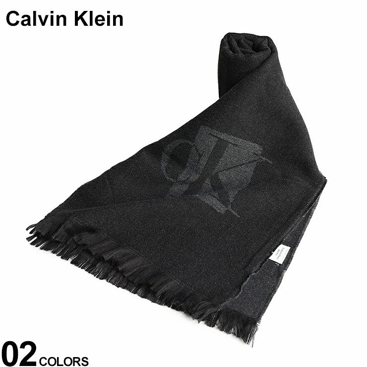 カルバンクライン マフラー Calvin Klein メンズ ロゴ ブランド ストール フリンジ ビジネス フォーマル ギフト プレゼント CK200328 2024_vt