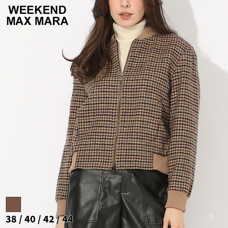 ウィークエンド マックスマーラ アウター WEEKEND MAX MARA レディース MA-1 ジャケット 総柄 TREVISO ブランド アウター ブルゾン 秋冬 チェック 大きいサイズあり MXLTREVISO SALE_8_a