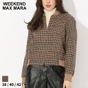 マックスマーラ ウィークエンド マックスマーラ アウター WEEKEND MAX MARA レディース MA-1 ジャケット 総柄 TREVISO ブランド アウター ブルゾン 秋冬 チェック 大きいサイズあり MXLTREVISO SALE_8_a