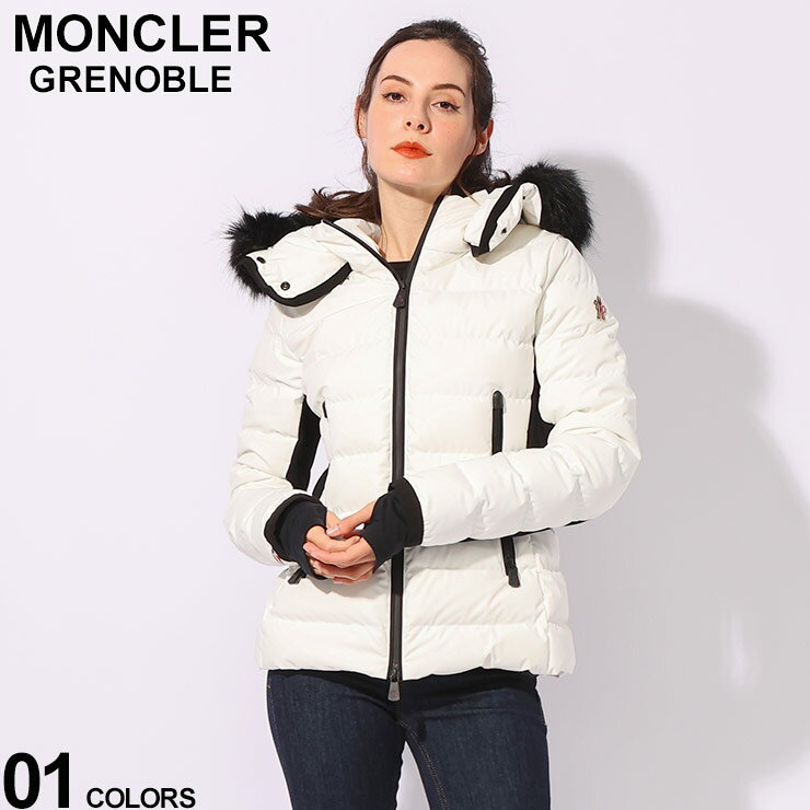 モンクレール ダウン レディース MONCLER GRENOBLE ダウンジャケット ロゴ 防風 撥水 LAMOURAF 白 シロ ブランド アウター ジャケット ブルゾン ストレッチ 大きいサイズあり スリムフィット MCGNLLAMOURAF3