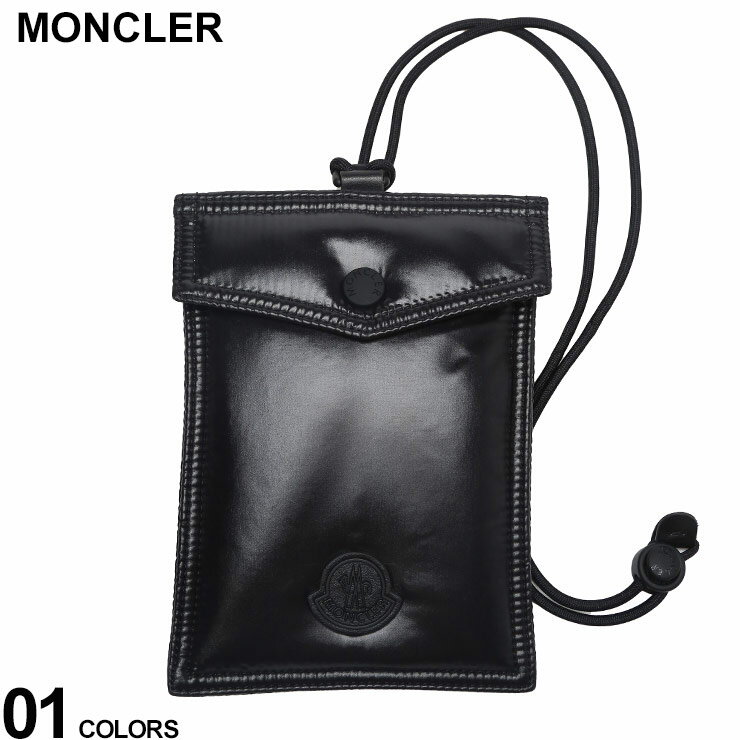 モンクレール バッグ MONCLER ポーチ スマートフォンケース ロゴ ブランド 黒 クロ メンズ レディース スマホショルダー スマホポーチ MC6B00001M3473 SALE_5_a