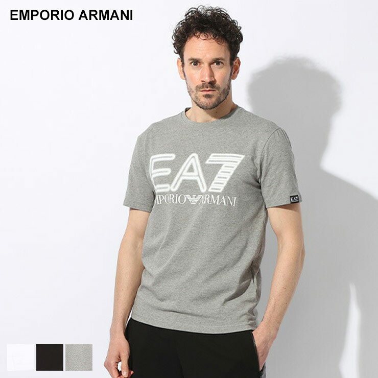 アルマーニ Tシャツ EMPORIO ARMANI EA7 エンポリオアルマーニ メンズ 半袖 カットソー ロゴ プリント 黒 クロ 白 シロ ブランド トップス シャツ 大きいサイズあり EA73DPT37PJMUZ SALE_1_a