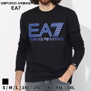 アルマーニ Tシャツ EMPORIO ARMANI EA7 エンポリオアルマーニ メンズ ロンT 長袖 ロゴ プリント クロ 黒 ブランド トップス 大きいサイズあり EA73DPT38PJMUZ SALE_1_b SALE_1_a