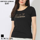 アルマーニ EMPORIO ARMANI EA7 レディース Tシャツ エンポリオアルマーニ ブランド ラインストーンロゴ クルーネック 半袖トップス 半袖 シャツ EA7L8NTT67TJDQZ SALE_8_a