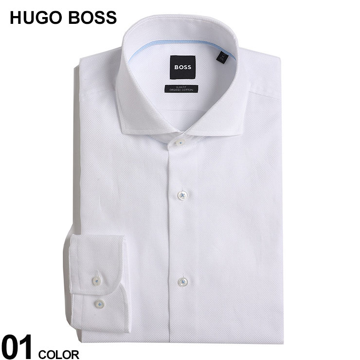 HUGO BOSS ヒューゴボス ブランド メンズ ワイシャツ 長袖 SLIMFIT男性 ドレスシャツ ビジネス フォーマル シャツ オックス HBHANK10256778 SALE_1_c