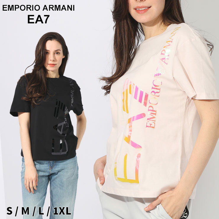 アルマーニ Tシャツ EMPORIO ARMANI EA7 エンポリオアルマーニ レディース カットソー ロゴ プリント 半袖 白 シロ 黒 クロ ブランド トップス シャツ 大きいサイズあり EA7L3DTT25TJTYZ sale_8_a