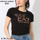 アルマーニ Tシャツ EMPORIO ARMANI EA7 エンポリオアルマーニ レディース カットソー ロゴ プリント 半袖 クロ 黒 ブランド トップス シャツ 大きいサイズあり EA7L3DTT30TJFKZ SALE_8_a