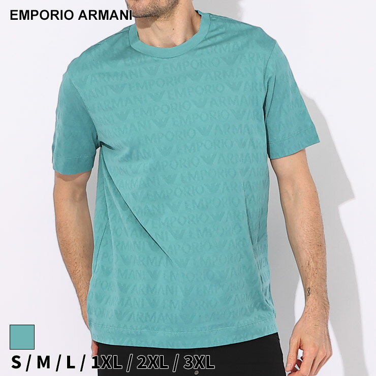 アルマーニ Tシャツ EMPORIO ARMANI エンポリオアルマーニ メンズ 半袖 カットソー ジャガードロゴ ブランド トップス シャツ レギュラーフィット 大きいサイズあり EA3D1TH51JORZ SALE_1_a