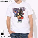 ディースクエアード Tシャツ DSQUARED2 メンズ カットソー 半袖 DOGプリント 白 シロ ブランド トップス シャツ レギュラーフィット 大きいサイズあり D2GD1262S23009 SALE_1_a