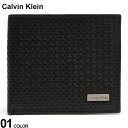 カルバンクライン 財布（メンズ） カルバンクライン 財布 Calvin Klein メンズ 折り財布 2つ折り レザー エンボスロゴ クロ 黒 ブランド ウォレット ギフト プレゼント CK31CK130007