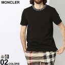 モンクレール トップス メンズ モンクレール Tシャツ MONCLER メンズ カットソー 半袖 ネックロゴ 袖ロゴワッペン クルーネック 白 シロ 黒 クロ ブランド トップス シャツ レギュラーフィット 大きいサイズあり MC8C000248390T
