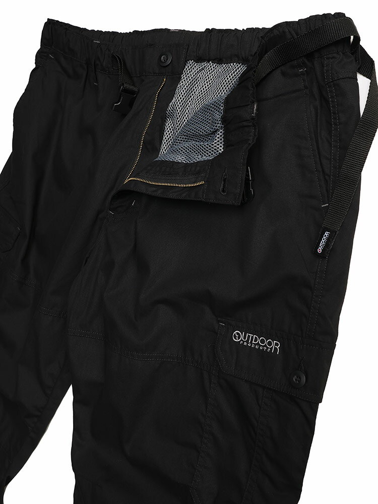 CANTERBURY WOOD (カンタベリーウッド) ウエストベルト＆ゴム 裏メッシュ ストレッチ カーゴパンツ OD5070L 大きいサイズ メンズ ボトムス パンツ ロングパンツ