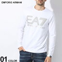 アルマーニ 服 メンズ アルマーニ Tシャツ EMPORIO ARMANI EA7 エンポリオアルマーニ メンズ ロンT カットソー 長袖 ネオンBIGロゴ シロ 白 ブランド トップス 大きいサイズあり 3DPT38PJMUZ SALE_1_b