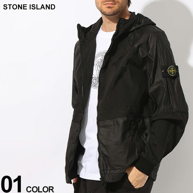 ストーンアイランド STONE ISLAND (ストーンアイランド) バックル付きフード ロゴパッチ フルジップ ナイロンジャケット SI801542020 ブランド メンズ 男性 アウター ジャケット ブルゾン パーカー SALE_2_a