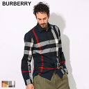 楽天ゼンオンライン楽天市場店BURBERRY （バーバリー） オーガニックコットン 総柄チェック レギュラーカラー 長袖 シャツ BBSOMERTON4 ブランド メンズ 男性 トップス シャツ 長袖シャツ