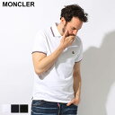 MONCLER (モンクレール) ワンポイント ロゴワッペン トリコロール ライン 半袖 ポロシャツ MC8A7030084556 ブランド メンズ 男性 トップス ティーシャツ 半袖 ハイブランド