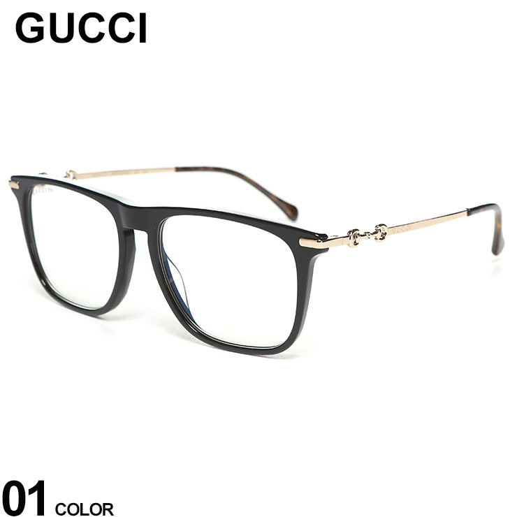 GUCCI (グッチ) ブルーライト軽減 ロゴ ウェリントン アイウェア GC0915S005 ブランド メンズ 男性 眼鏡 サングラス アイウェア sale_6_c