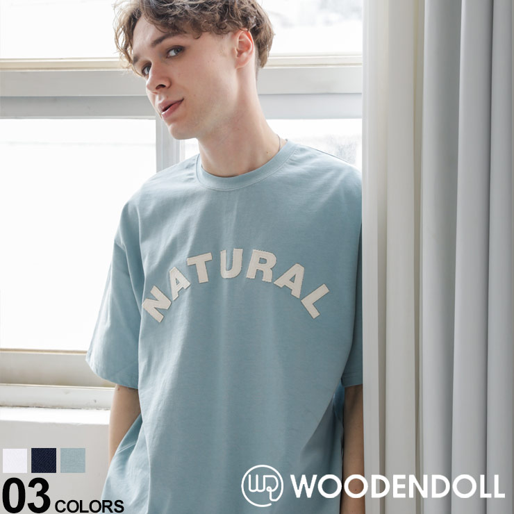 樂天商城 - WOODEN DOLL (ウッディンドール) NATURAL ロゴ パッチ クルーネック 半袖 Tシャツ WD24035 メンズ 男性 トップス シャツ Tシャツ クルー 半袖 プリント