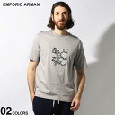 EMPORIO ARMANI (エンポリオアルマーニ) 刺繍BOXロゴ クルーネック 半袖 Tシャツ EA3D1TG31JPZZ ブランド メンズ 男性 トップス Tシャツ 半袖 シャツ