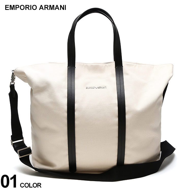 EMPORIO ARMANI (エンポリオアルマーニ) 2WAY キャンバス ロゴ ショルダーストラップ付き トートバッグ EAY4N364YQ36E ブランド メンズ レディース トートバッグ トート SALE_5_a