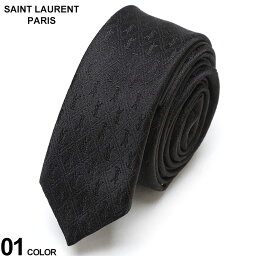 イヴサンローラン Saint Laurent (サンローラン) シルク100％ 総柄ロゴ ネクタイ SL651574 ブランド メンズ 男性 ビジネス ネクタイ タイ ギフト