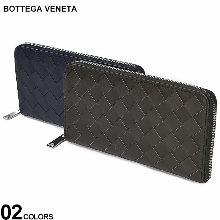 ボッテガヴェネタ 長財布（メンズ） BOTTEGA VENETA (ボッテガ・ヴェネタ) レザー イントレチャート ラウンドジップ ロングウォレット BV593217VCPQ4 ブランド メンズ 男性 財布 ウォレット 長財布 ギフト