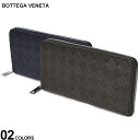 BOTTEGA VENETA (ボッテガ・ヴェネタ) レザー イントレチャート ラウンドジップ ロングウォレット BV593217VCPQ4 ブランド メンズ 男性 財布 ウォレット 長財布 ギフト