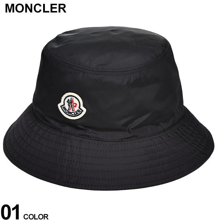 MONCLER (モンクレール) ナイロン ロゴワッペン ベーシック バケットハット MC3B0005668352 ブランド メンズ 男性 帽子 ハット バケットハット