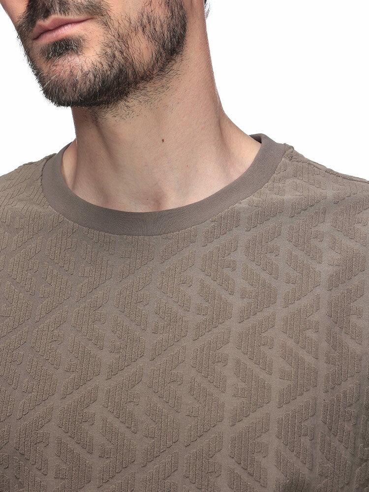 エンポリオアルマーニ EMPORIO ARMANI 総柄イーグル クルーネック 半袖 Tシャツ EA...