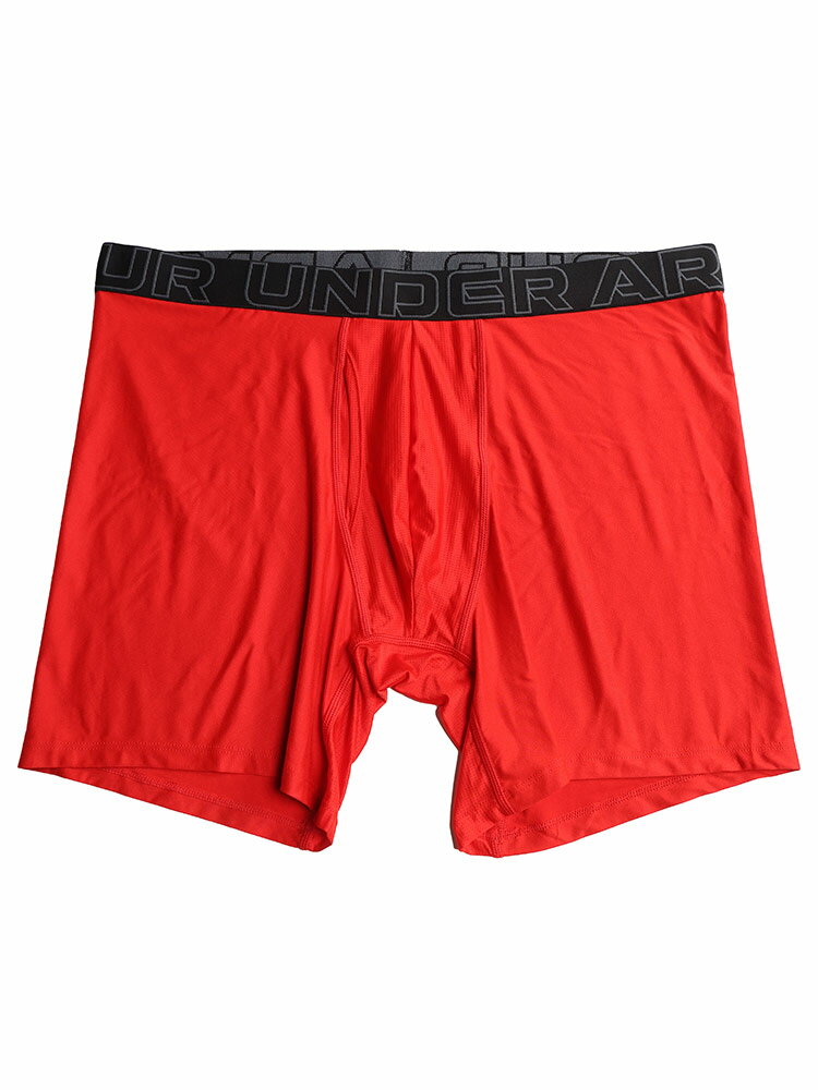 UNDER ARMOUR アンダーアーマー 日本規格 ボクサーパンツ 3枚セット ストレッチ 吸汗速乾 ウエストロゴ 肌着 下着 大きいサイズ メンズ レッド 3XL