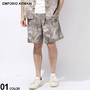 EMPORIO ARMANI (エンポリオ アルマーニ) パームツリー柄 ジップフライ ショートパンツ EA3D1PE31NRDZ ブランド メンズ 男性 ボトムス 半ズボン ショーパン